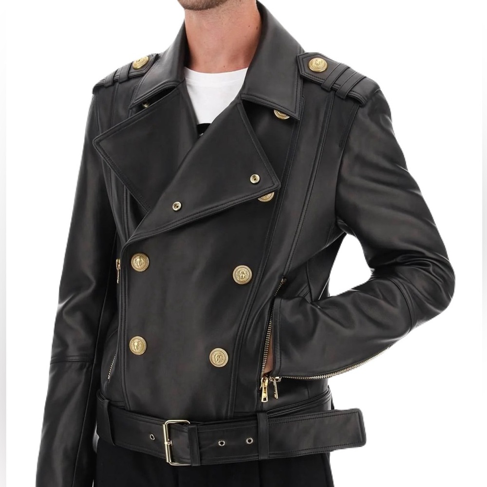 BALMAIN LOGO BUTTON GLIDE JACKET - MEN